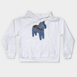 Sweden Dala Horse Dalecarlian Swedish Kids Hoodie